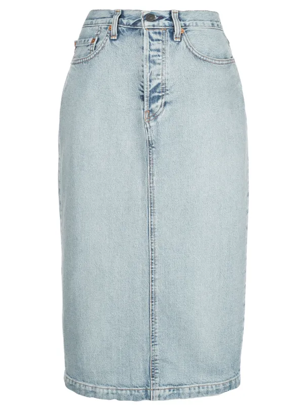 midi jean skirt express