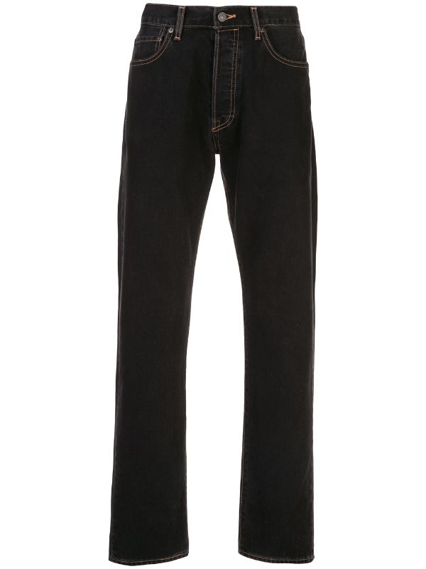 levi black straight leg jeans