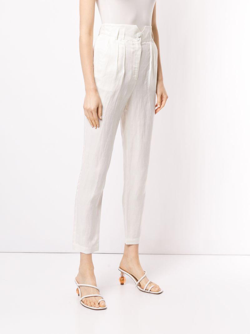 Shop Sir Laney High-waisted Trousers In White