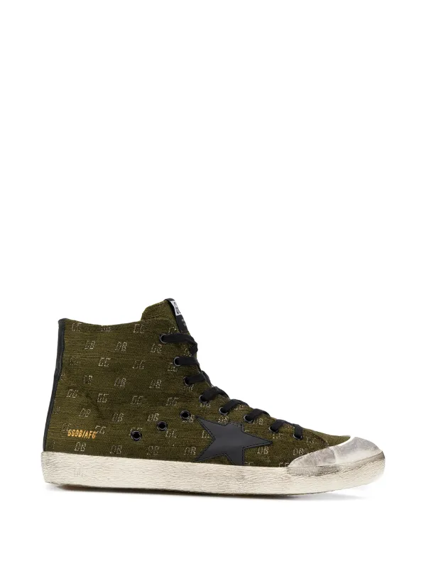 green high top trainers
