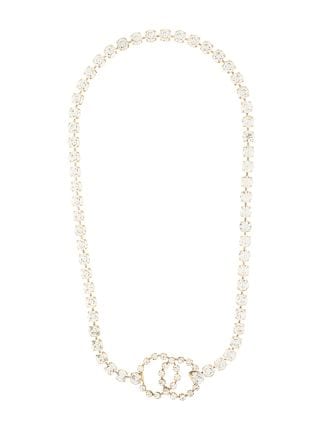CHANEL Pre-Owned 1995 CC rhinestone-embellished Chain Necklace - Farfetch