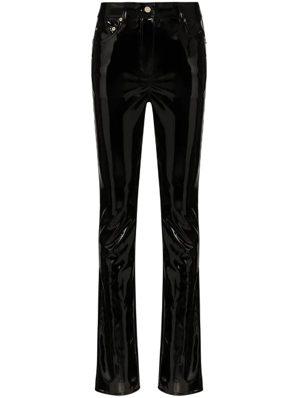 patent leather jeans
