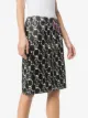 Ashley Williams skull and bones midi skirt