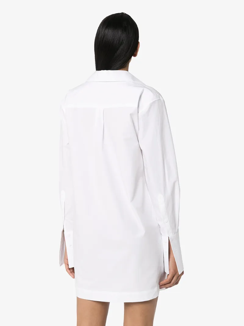 GAUGE81 SPARTA PLUNGE-NECK SHIRT DRESS