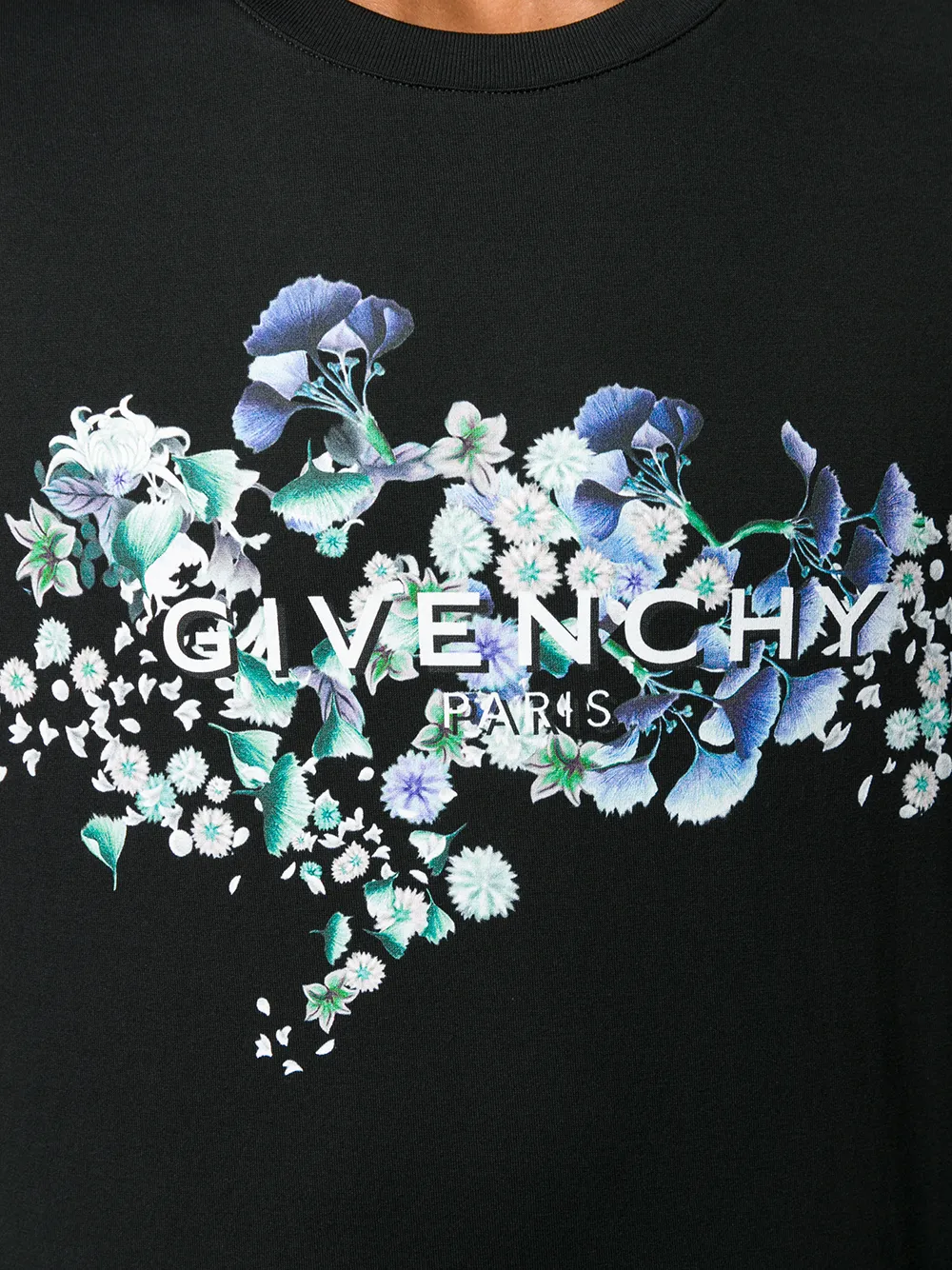 givenchy floral logo t shirt