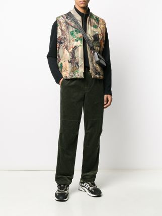 sleeveless printed bomber jacket展示图