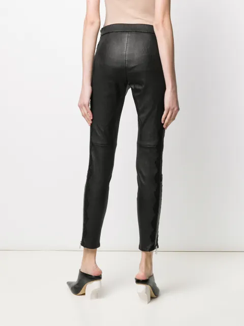 Alexander McQueen Leren Broek - Farfetch