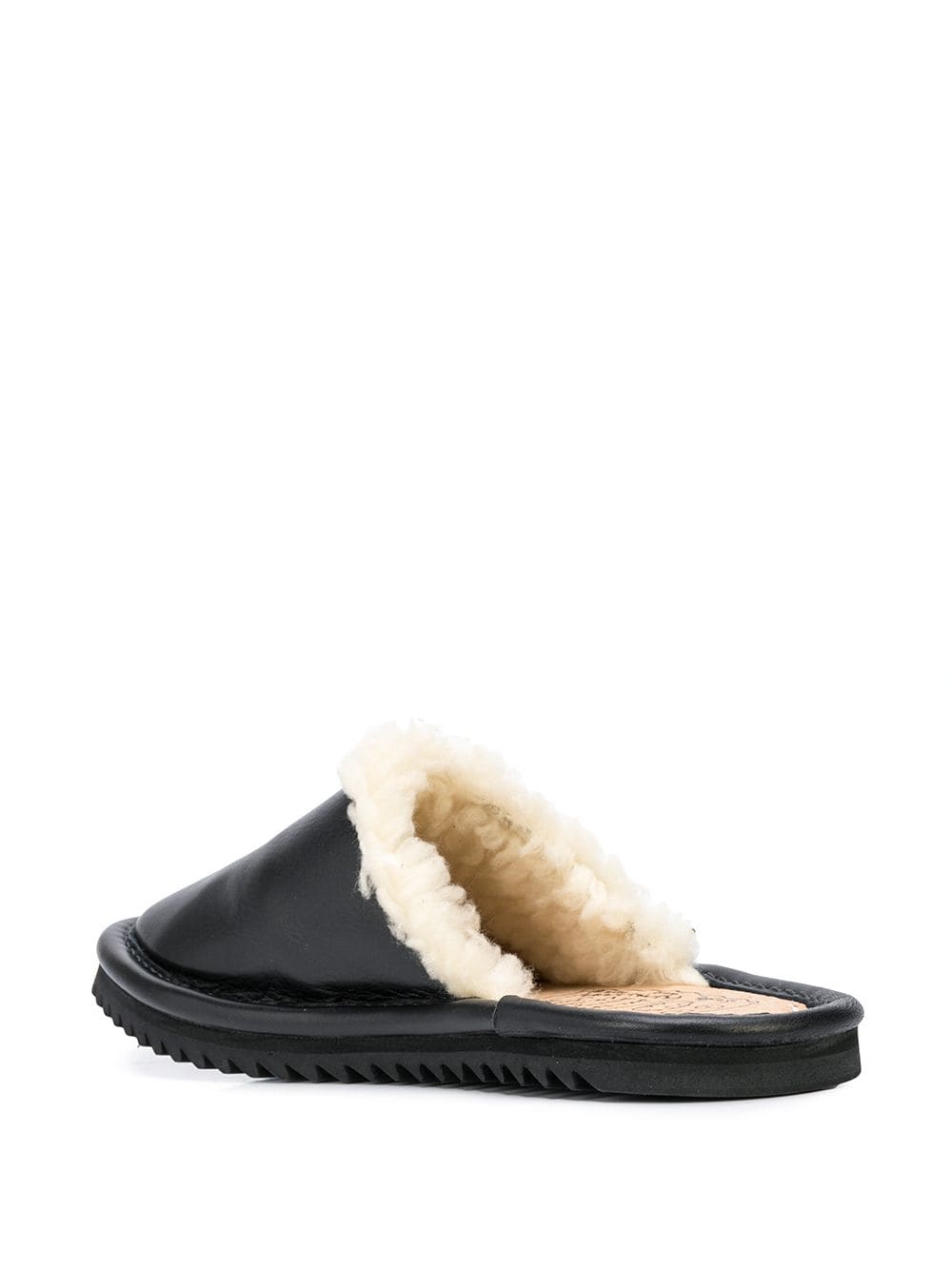 Julien David Leather Shearling Slippers - Farfetch