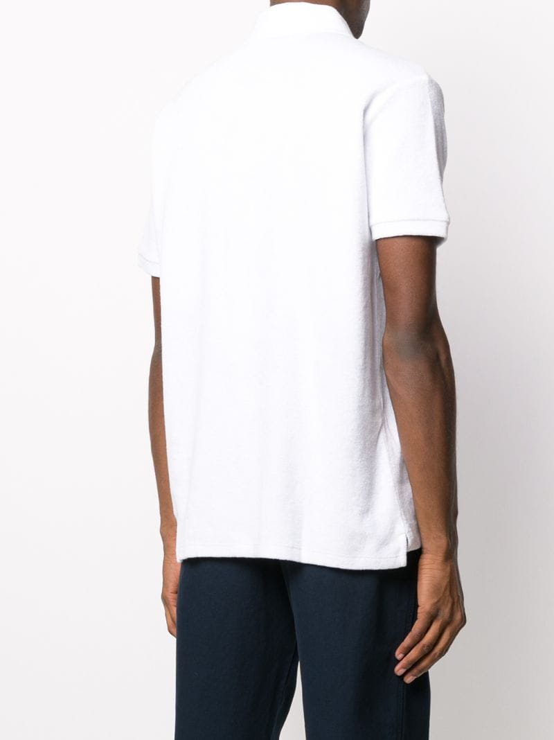 Shop Bluemint Yam Towelling Cotton Polo Shirt In White