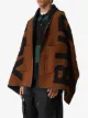 Burberry reversible jacquard logo hooded cape