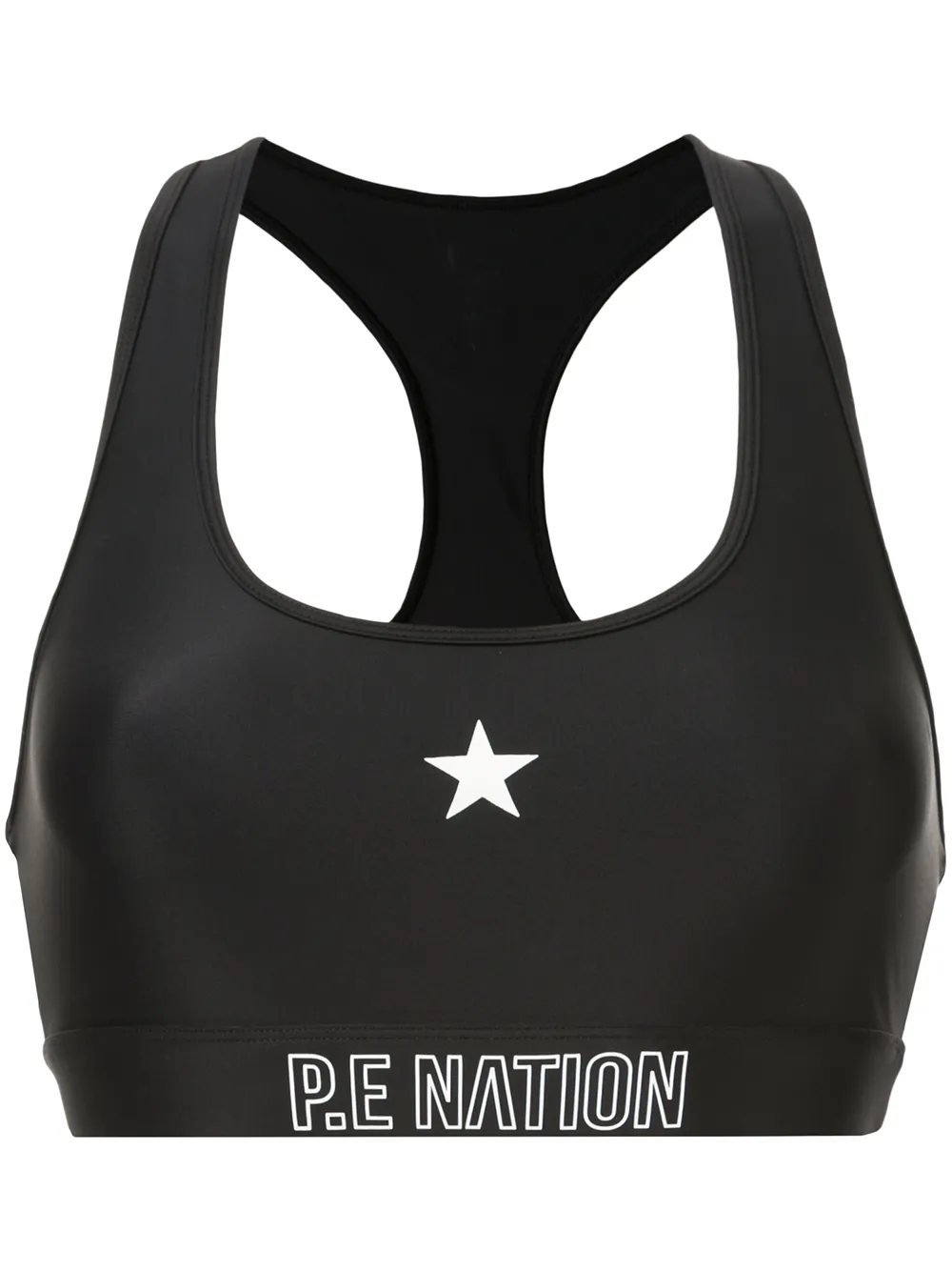 P.E Nation circuit racer back sports bra | Black | Image 1