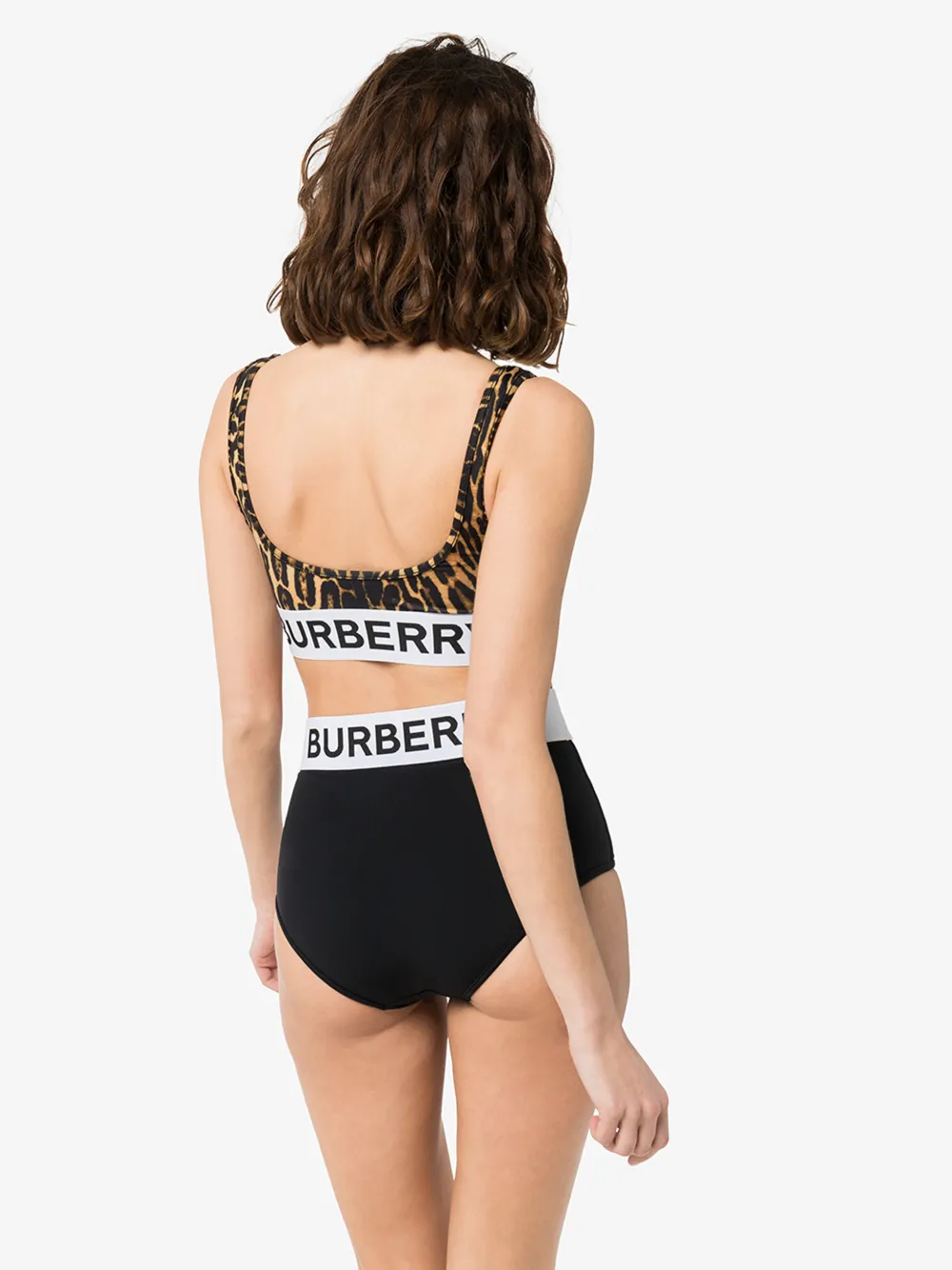 BURBERRY BURBERRY CONTRAST LOGO BAND BIKINI,802466514700602