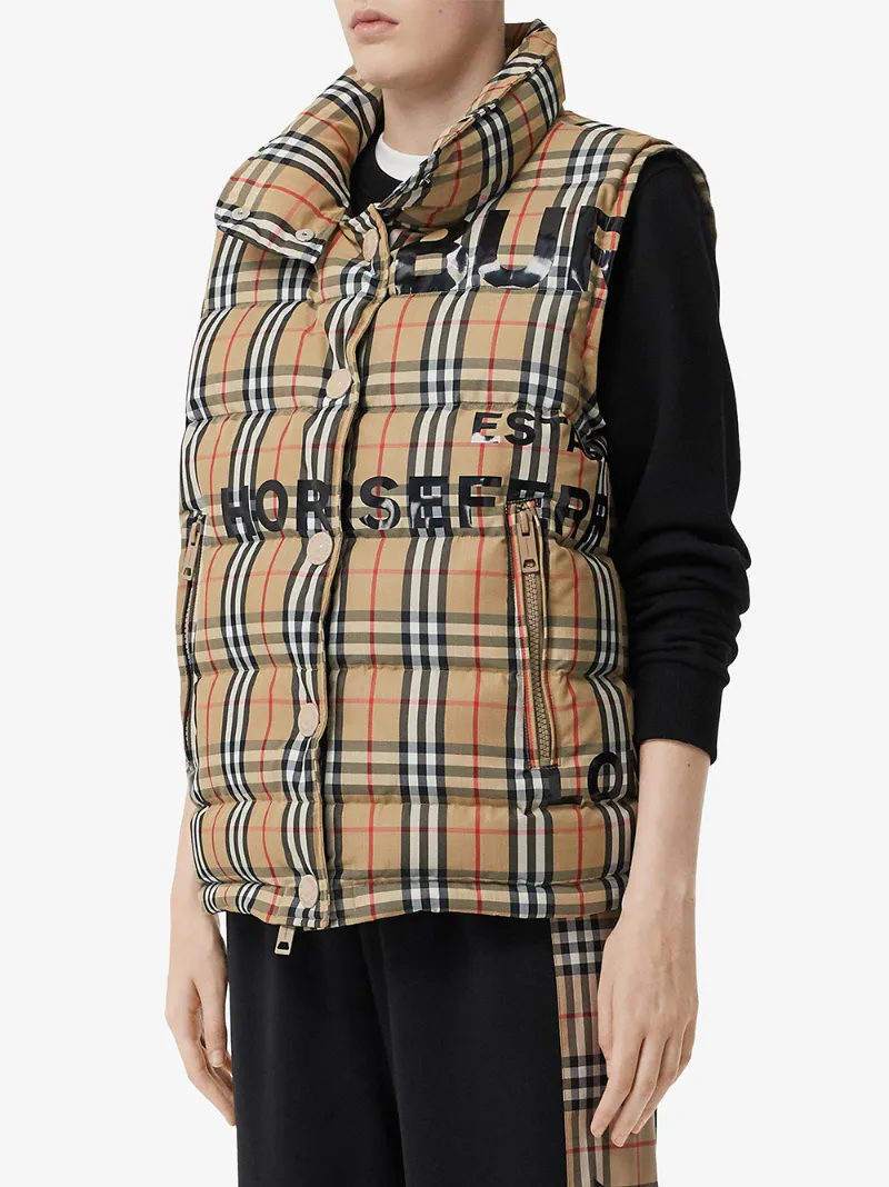 BURBERRY "DAUNENWESTE MIT ""HORSEFERRY""-PRINT"