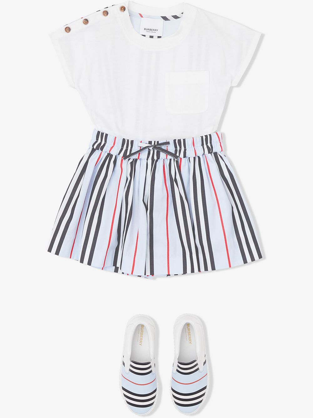 фото Burberry kids шорты в полоску icon stripe