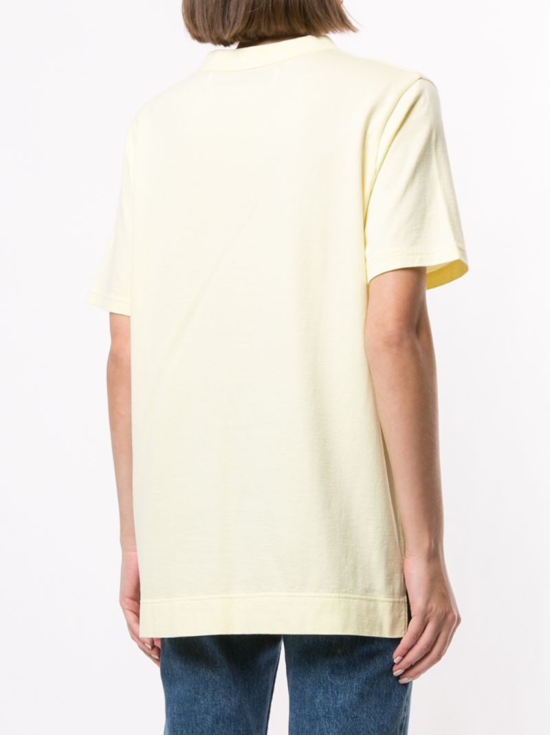 Shop Tu Es Mon Tresor T-shirt Mit Pailletten In Yellow