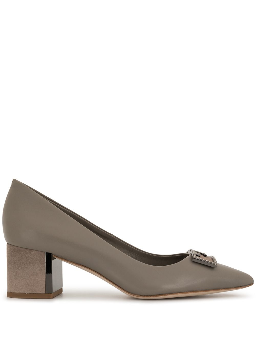 Tory Burch Gigi 55mm Embellished Pumps In Grey