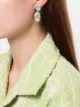 Tory Burch crystal heart pearl earrings
