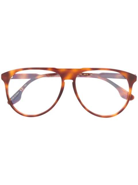 Victoria Beckham Eyewear lentes de sol oversize con efecto de carey