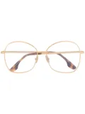 Victoria Beckham Eyewear oversized wire frame glasses - Gold