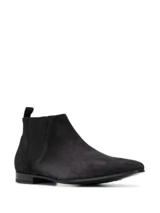 textured square toe Chelsea boots展示图