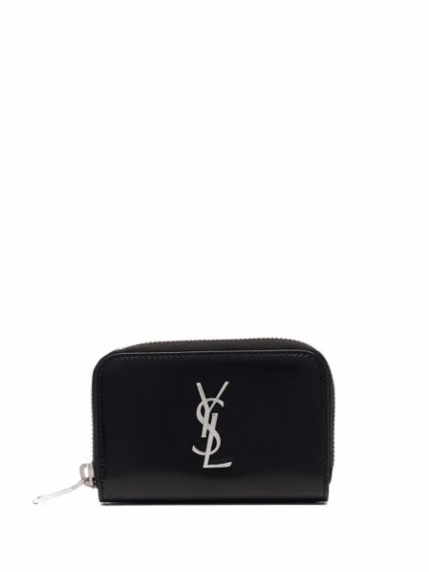 Saint Laurent YSL logo zipped purse