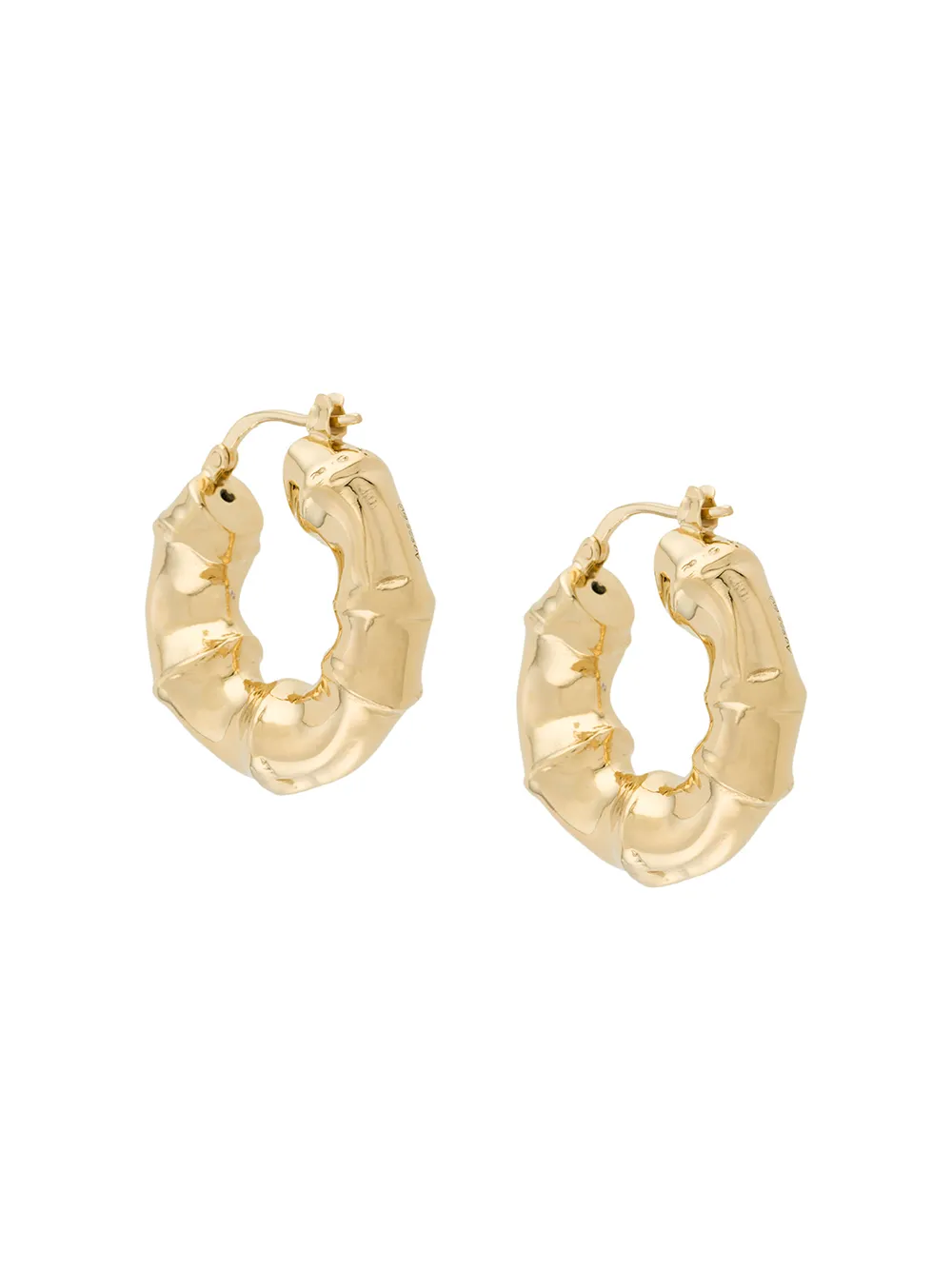small bamboo hoop earrings