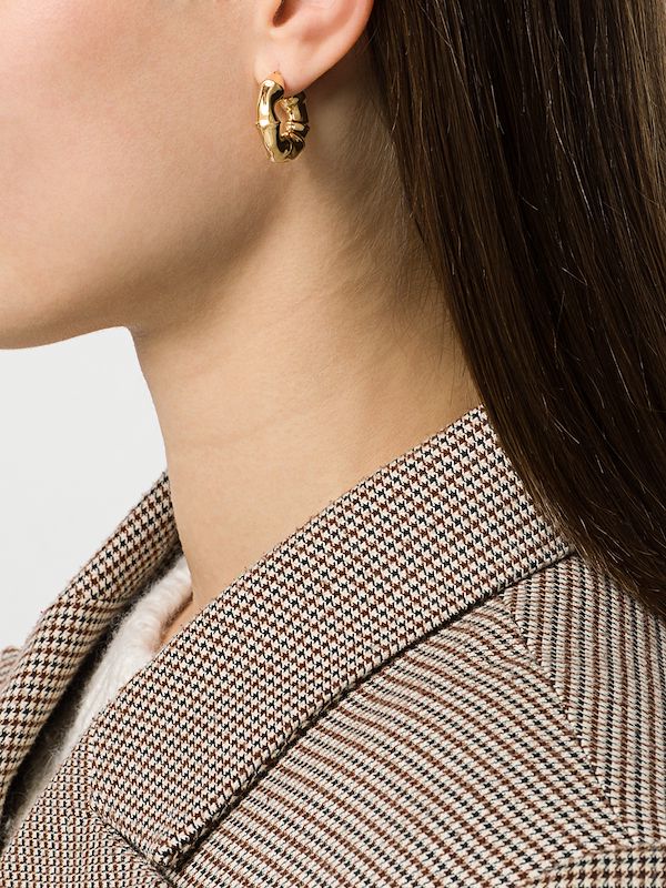 small bamboo hoop earrings