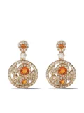 Kiki McDonough 18kt yellow gold Bubbles fire opal and diamond drop earrings