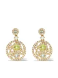 Kiki McDonough 18kt yellow gold Bubbles peridot, blue topaz and diamond drop earrings