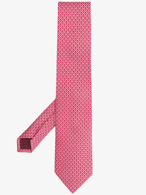Ferragamo Gancini print silk tie