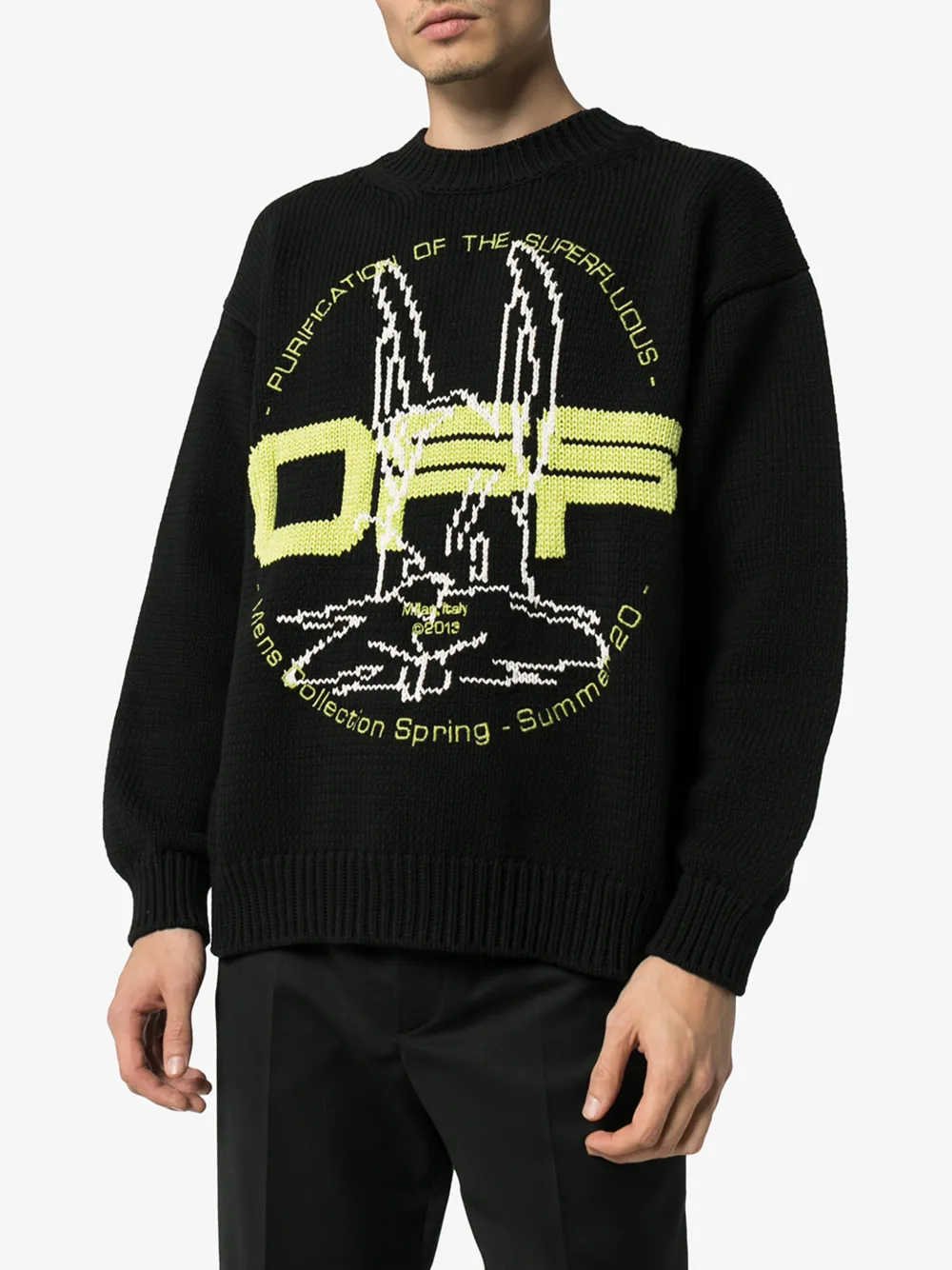 OFF-WHITE OFF-WHITE HARRY THE BUNNY SWEATER,OMHE032R20F94008104514703443