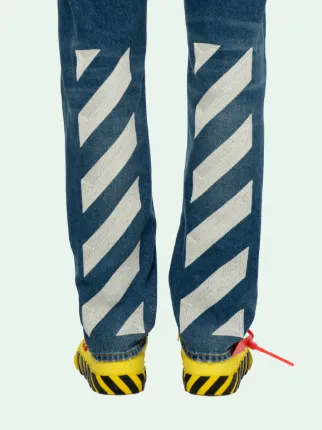 条纹细节修身牛仔裤| Off-White™ 官方网站