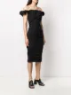 Maison Margiela off shoulder ruched midi dress