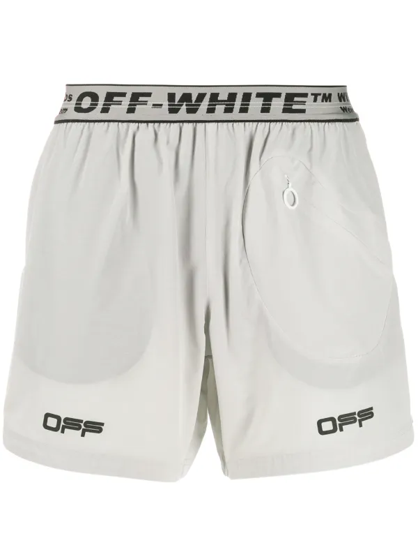 off white track shorts