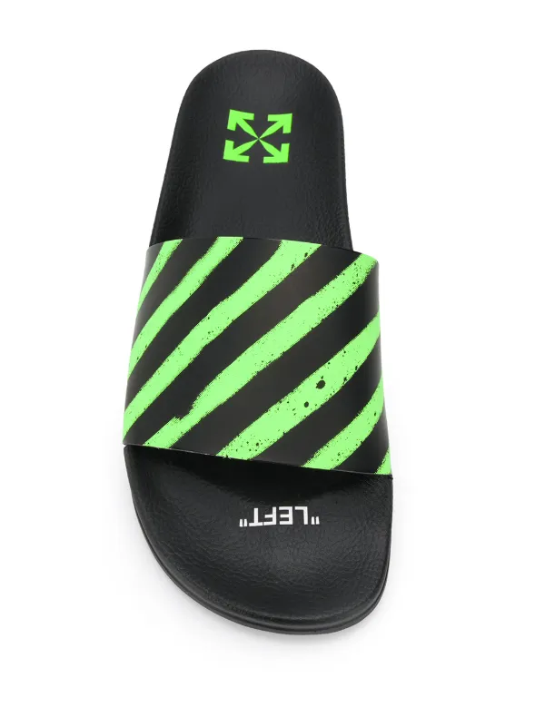 off white stripe slides