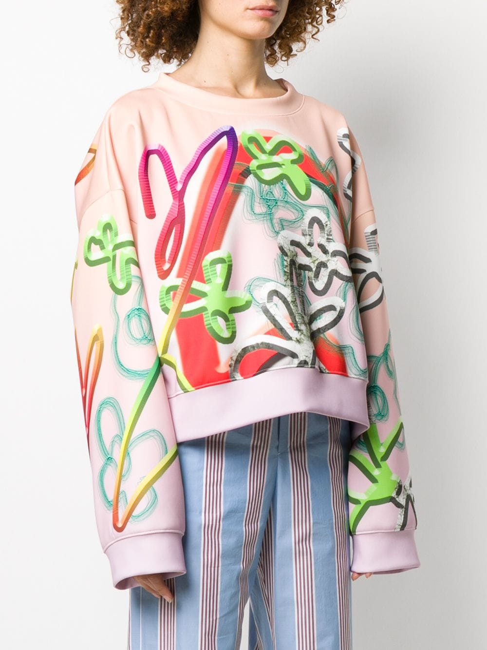 фото Maison margiela свитер с цветочным принтом