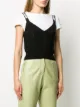 Off-White logo strap cropped top
