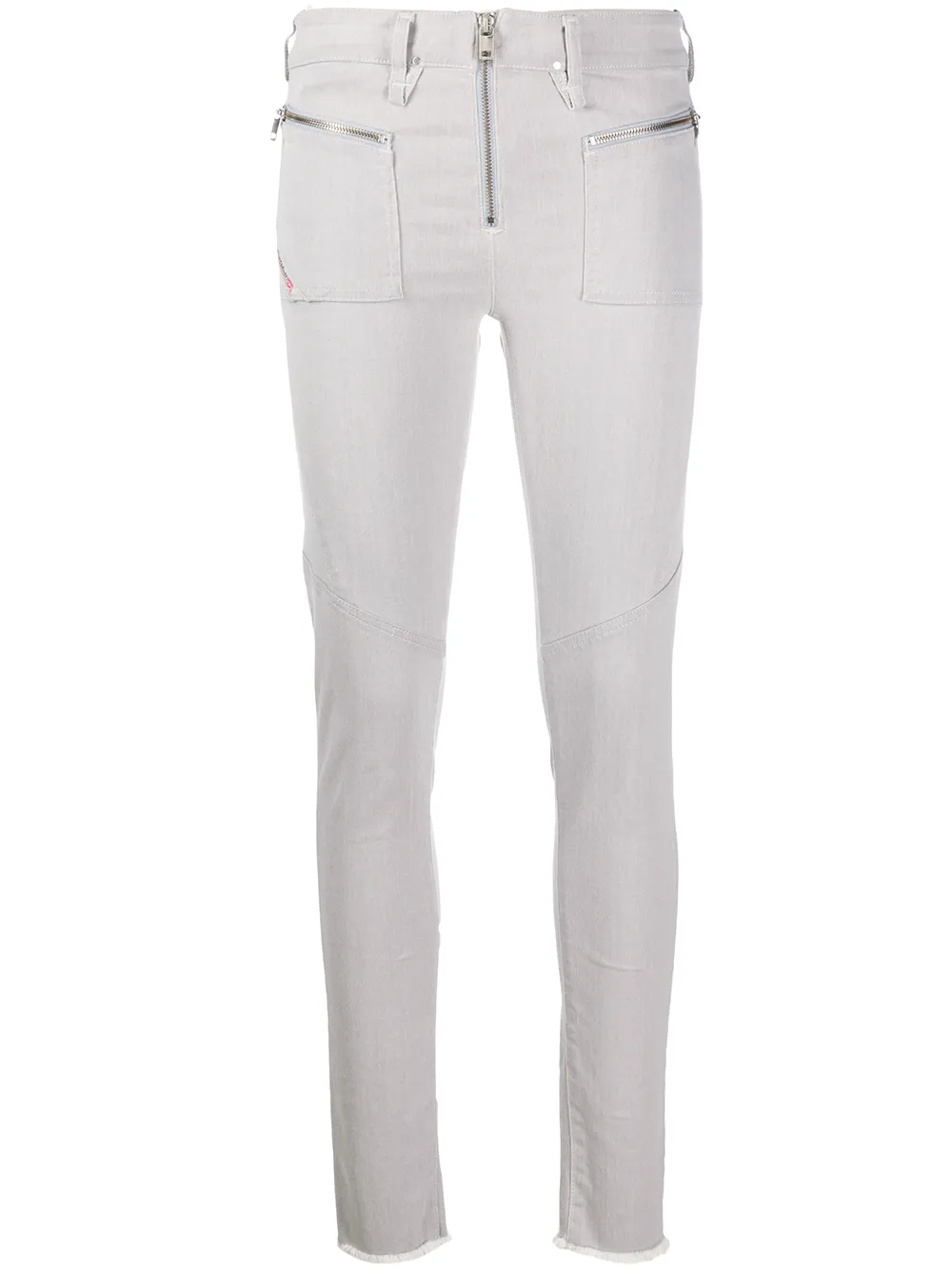 Diesel 'Slandy' Skinny-Jeans mit hohem Bund - Grau