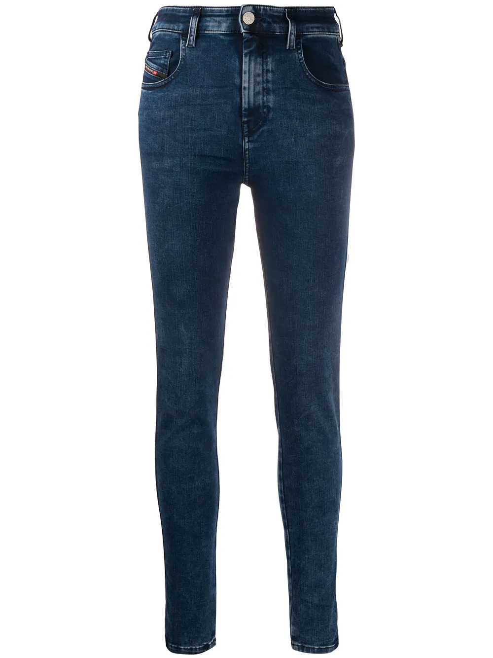 Diesel Super Skinny High-waisted Jeans In Blue