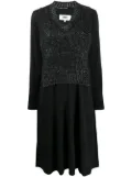 MM6 Maison Margiela Spliced bib panel dress - Black