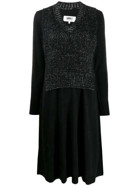 MM6 Maison Margiela Spliced bib panel dress