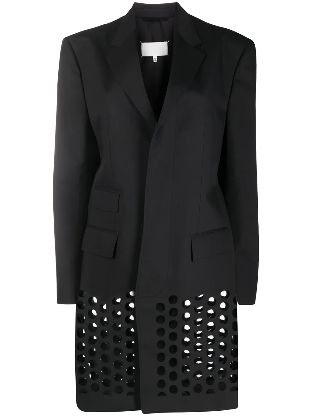 Maison Margiela punched hole coat – Black