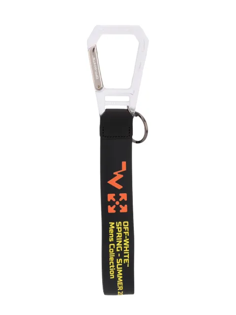 Off-White llavero con tira de goma y flechas