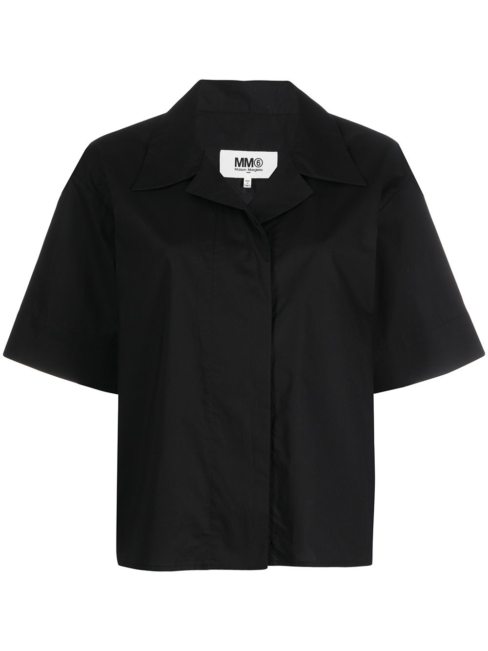 Mm6 Maison Margiela Boxy Button Up Shirt In Black