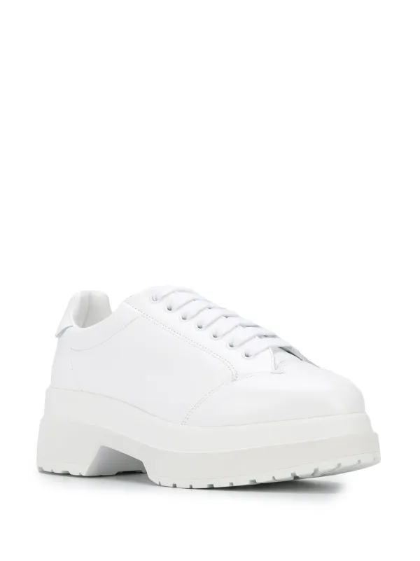 heeled sneakers white