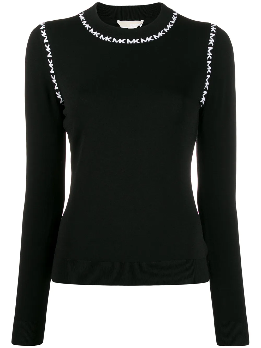 Michael Michael Kors logo stripe jumper | Black | Image 1