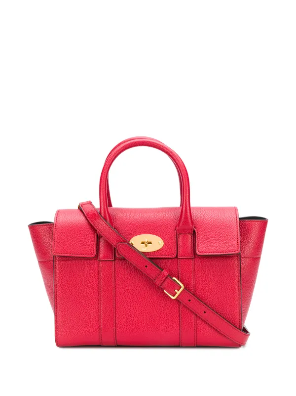 mulberry red tote bag