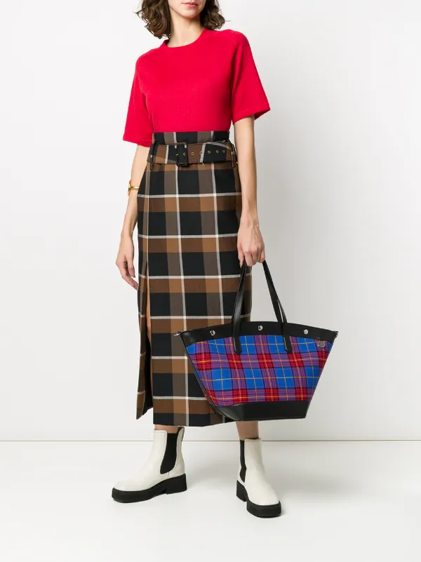 tartan shopper bag