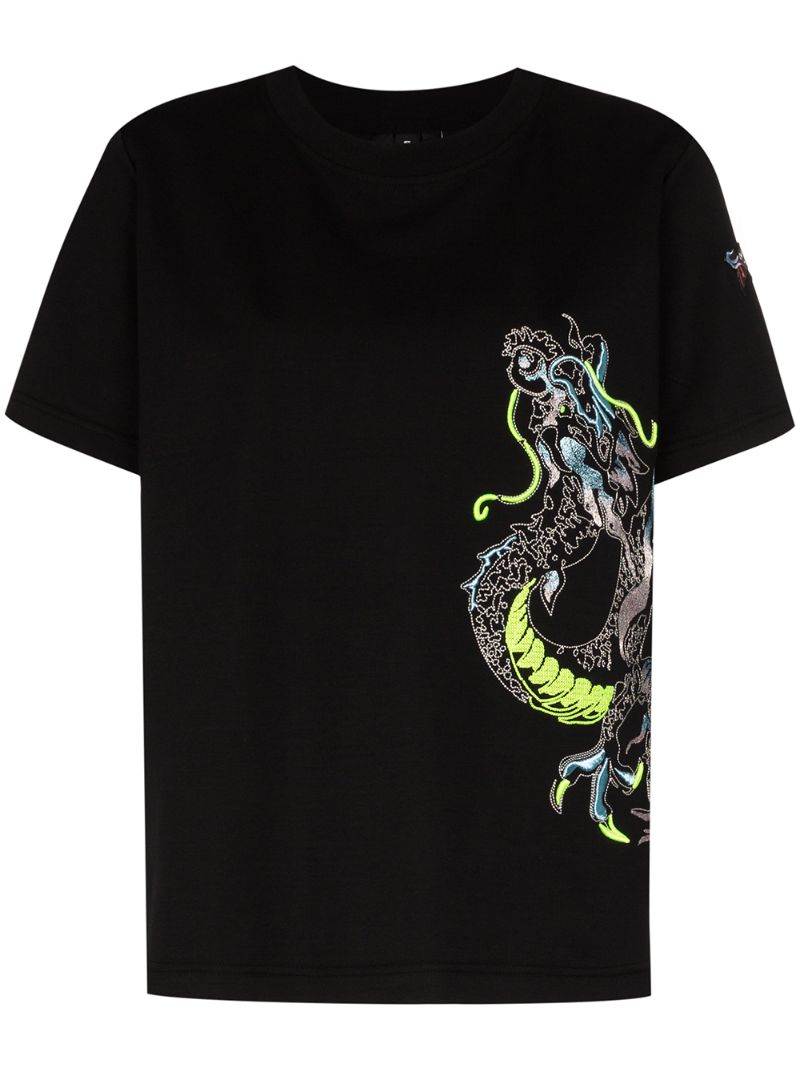 ANGEL CHEN DRAGON EMBROIDERED T-SHIRT