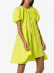 Angel Chen puff-sleeve gathered dress